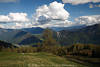 Bergpanorama Landschaftsfoto Alm ber Oberdrautal Schnwetterwolken Gailtaler Alpen