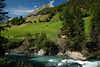 Prgraten am Grovenediger Fluss Isel Berg Grnwiesen Landschaft wie gemalen Naturfoto Virgentals