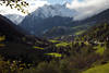 Prgraten Alpental Bergdorf Naturfoto 004277 Gipfelpanorama Quirl & Ogasil Schnee Grnalme Lichtstimmung-Bild