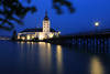 Schloss Orth Seebrcke in Wasser Traunsee romantische Nachtlicher Gmunden Reise Nachtbild
