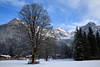 Sankt Ulrich am Pillersee Winterfoto verschneites Tal Loferer Steinberge Gipfelblick