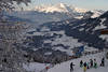 PillerseeTal Blick vom Bergbahn Buchensteinwand Skigebiet Skifahrer Winterlandschaft Foto