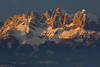 Kaisergebirge Alpenglhen Schnee-Gipfel schroffe Felsen Naturfoto Berge Romantik in Abendlicht
