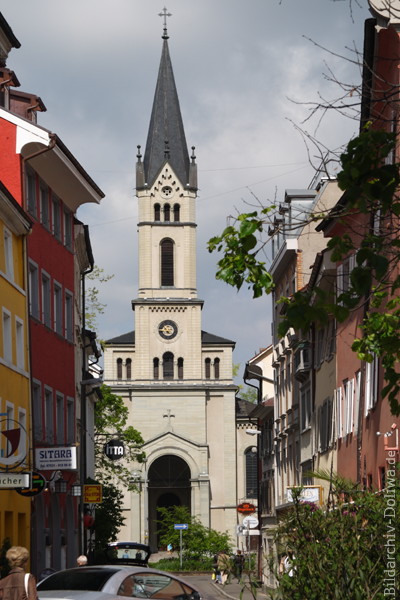 Konstanz Stephanskirche in Altstadt sptgotische Basilika bei Tageslicht