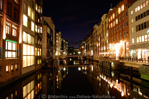 Hamburg Alsterkanal Nachtlichter Neuer-Wall
