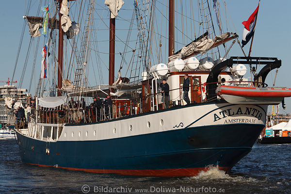Dreimaster Atlantis Segelschiff aus Amsterdam