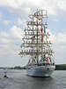 Bd0741_ Cvavhtemoc Dreimastsegler Paradefoto Segelschiff aus Mexico Matrosen auf Takelage