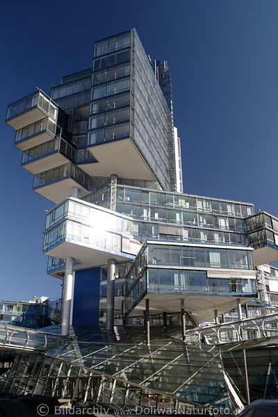 Glaspalast der Norddeutschen Landesbank in Hannover Architektur futuristisches Glasgebude