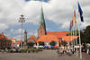Marktplatz Eutin Stadtbild Kirche Trme Cafes Besucher City Landschaft