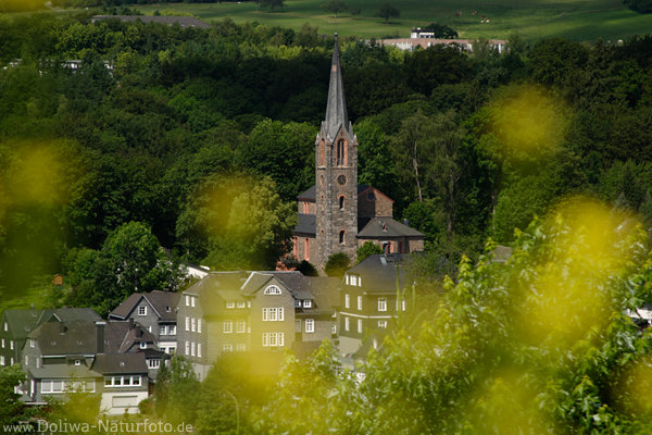 Bad Berleburg Altstadt Kirche Fotokunst in Gelbblten