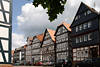 704768_ Fachwerkhuser Hausfassaden in sptgotischer Baukunst Foto, Frankenberg (Eder) Altstadt Reise Bild