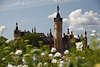 Schweriner Schloss Fotoansicht Blick ber Grnpflanzen der Buga