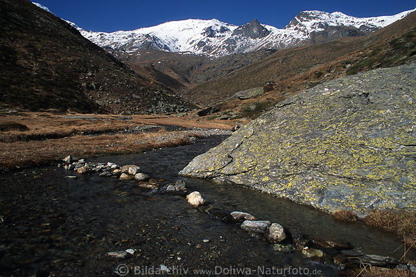 Alpenlandschaft Ortlergruppe karge hochgelegene wilde Berge ber Martelltal