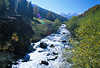 0799_ Bergbach Wildwasser in Herbst Naturfoto vor Bergen in Sdtirol Nationalpark Stilfserjoch, Bach, Fluss