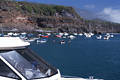 Hochufer Meerkste Tazacorte Bergpanorama Foto Insel La Palma Wasser Fischerboote