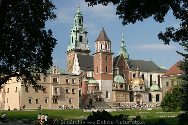 Krakauer Wawel Kathedrale Burg Festung polnischen Knige Dom Panorama
