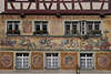 601748_  Freskenmalerei mit Geschichten, Stein am Rhein Rathausplatz Wnde bunte Fresken, Wandfresken Foto