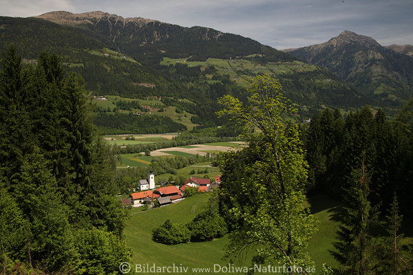 Waisach in Drautal unter Stagor + Gaugen Alpenpanorama
