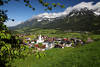 1300389_Ellmau Dorf grnes Tal Foto WilderKaiser Berge Panorama Blick Landschaft Fotografie
