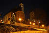 Kitzbhel Pfarrkirche St.Andreas Nachtbild in Weihnachtszeit wie Burg auf Hge