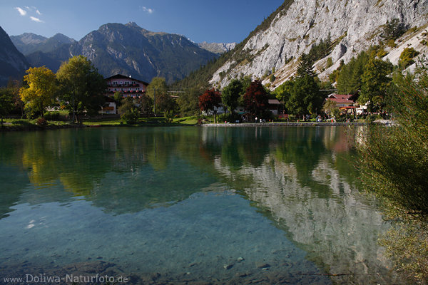 Nassereith Bergsee Grnoase Gurgltal Alpenkulisse Wasser-Spiegelung Naturfoto