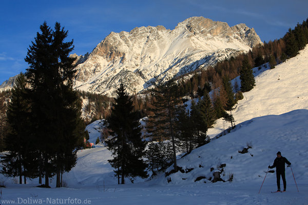 Skilanglauf Hochfilzen Schilufer in Leoganger Steinbergen Alpenfoto Pillerseetal in Tirol