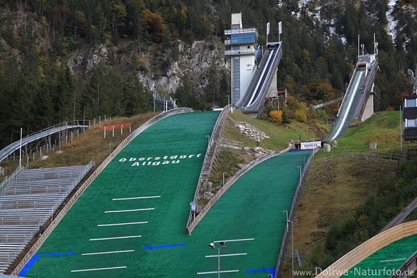 Oberstdorf Skischanzen Schattenberg Skiflugschanze Erdinger Arena Allguer Alpen