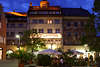 Barbarossa Hotel Restaurant Nachtlichter Konstanz Gste Essen in Gartenhof Romantik