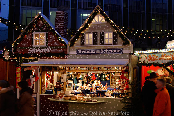 Bremer Schnoor Geschenke Stehkaffee Weihnachtsstand auf Markt Adventzeit