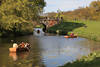 Brgerpark Bremen Fotos Ruderboote in Wasser Naturidylle Landschaft Erholung Bilder