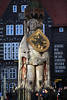 Roland Denkmal Foto in Bremer Altstadt vor Fachwerkhuser Fassade