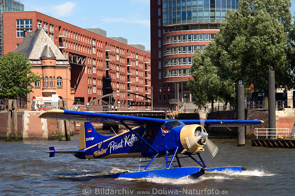 Wasserflugzeug Start zum Flug vom Wasser 2005 Ausflug ber Hafencity