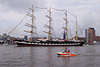 41538_ Krusenstern - russisches 4-Mast Riese Segelschiff Foto in Hamburger Hafen Schiffsparade