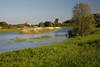 Bleckede Elbaue Wasser berflutete Feuchtwiese Naturfoto Flusslandschaft Bild