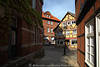 108654_Drawehnertorstrae Foto Hitzacker Altstadt Backstein-Fachwerkhuser Gasse in Abendsonne