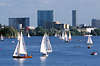 308312_Segler Boote Foto auf Hamburger Auenalster Wasser Freizeit Bild Stadt Hochhuser Rekreation