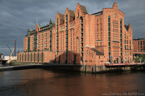 Kaispeicher Schifffahrtsmuseum Panorama am Wasser Brooktorhafen Hamburg Bauwerk Architektur