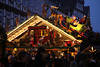 Rentierschlitten Knecht Ruprecht Adventhütte Weihnachtsmarkt Celle Nachtfoto