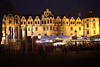 Celle Schloss-Nachtskyline ber Weihnachtsmarkt Besucherzelte