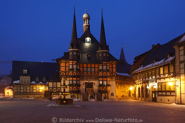 Wernigerode Rathaus am Marktplatz Harz Altstadt Romantik Sachsen-Anhalt