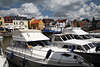 909019_ Husumer Sportboote, Yachten im Hafenbild, Nordfriesland Hafenstadt Husum Bilder, Nordsee Urlaub