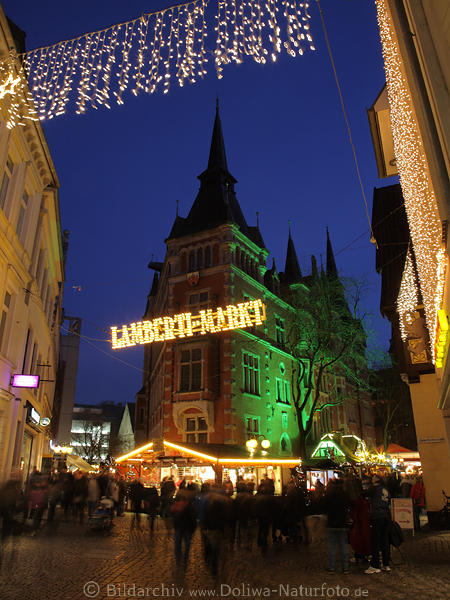 Oldenburg Lambertimarkt Nachtlichter Advent Altstadt Weihnachten
