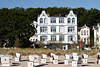 42097_Usedom Hotel Germania in Seebad Bansin Foto Bderarchitektur & Strandkrbe am Meer
