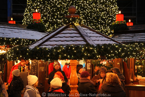 Hamburger Adventstand Kerzenlicht Weihnachtsmarkt Htte Winter Tannenbaum