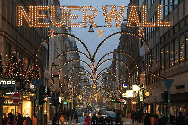 Neuer Wall Weihnachtsillumination ber Strae in Hamburg City Weihnacht Advent