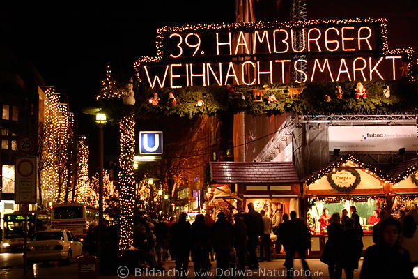 Mnckebergstrae Weihnachtsmarkt Hamburg Straenbild