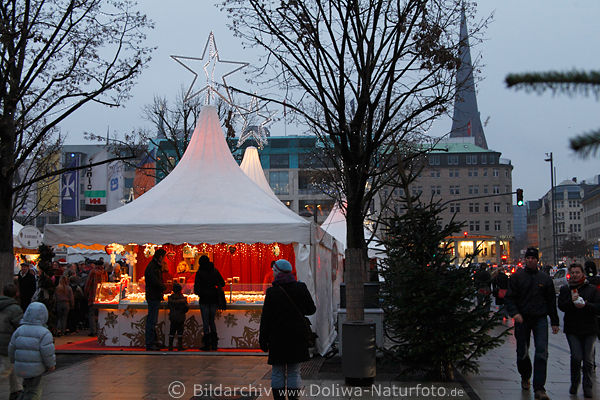 Hamburger Weihnachten am Jungfernstieg Bilder Weihnachtsmarkt Zelte mit Gebck & Sssigkeiten