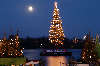 Weihnachtsbaum auf Alster Tannenbaum in Dmmerung Blaulicht