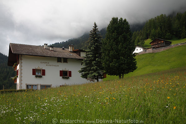Pufels Sdtirol-Urlaub Unterkunft-Haus Garni Kostner am Steilhang in Bergdorf (Bulla) Bild nah Seiser Alm