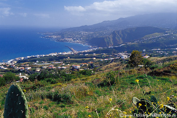 Barranco (Schlucht) Kste Landschaft Foto Santa Cruz de La Palma Meerblick Kanarische Insel